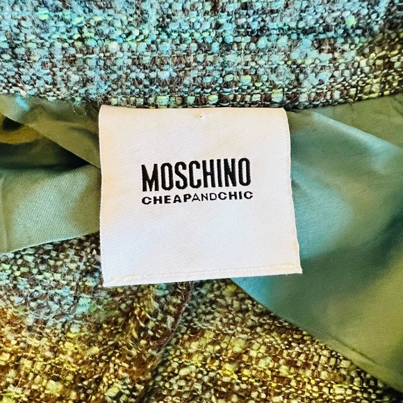 MOSCHINO Cheap and Chic Authentic Size 12 Jacket Virgin Wool Rayon Silk Blend - Picture 4 of 15